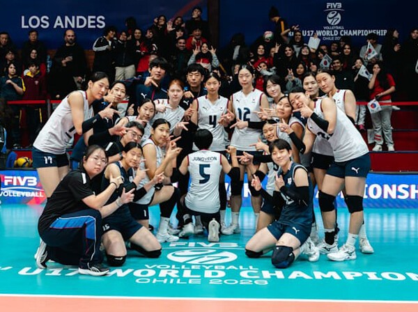 대한민국 17세 이하(U17) 여자배구 대표팀. /사진=FIVB 제공