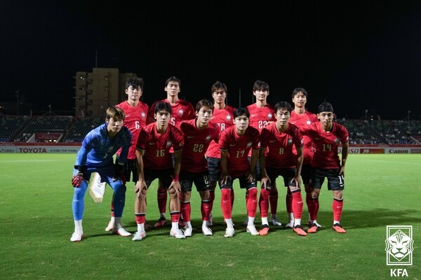 남자 아시안게임 축구대표팀. /사진=KFA