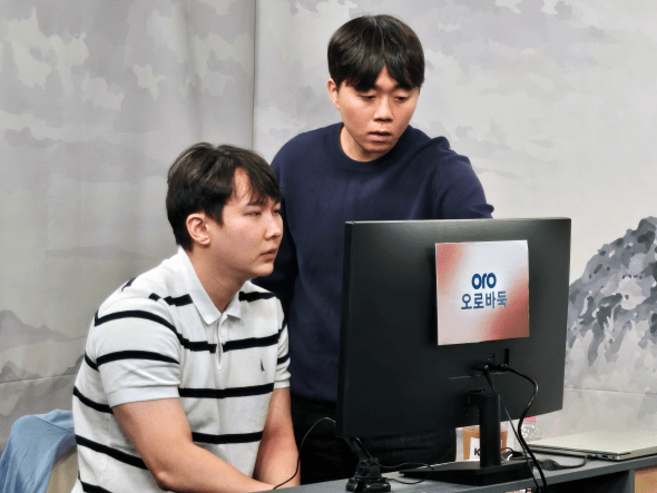 박정환 9단(왼쪽 승)과 신민준 9단. /사진=한국기원